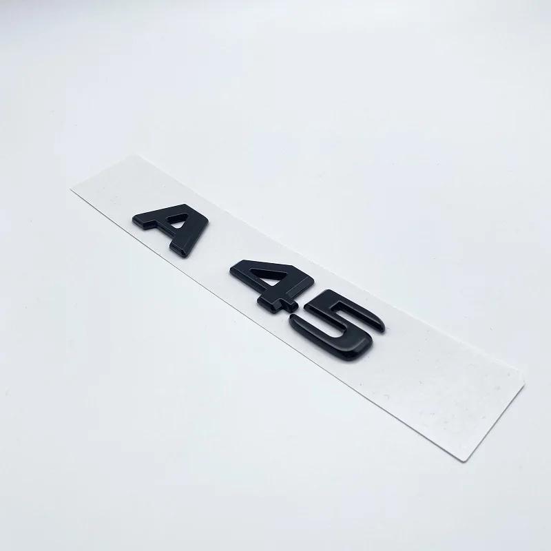 3D ABS Glossy Black Letters A35 A45 A45S Turbo 4matic Emblem for Mercedes-Benz AMG Car Fender Trunk Rear W176 W177 Logo Sticker