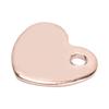 20pcs DIY HeartShaped Pendant Stainless Steel Pendant with Hole Jewelry Making Accessory(Rose Gold 9 x 10mm)