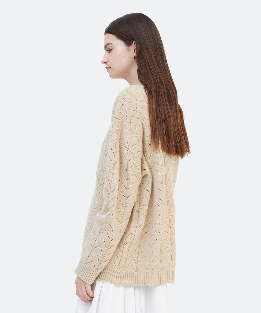 GYEONG Oversize Damaged Knit Sweater_Beige