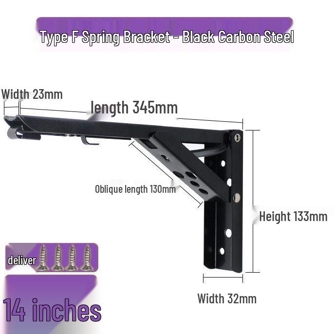 Stainless Steel Wall-Mounted Triangle Shelf Bracket for Heavy Duty Support