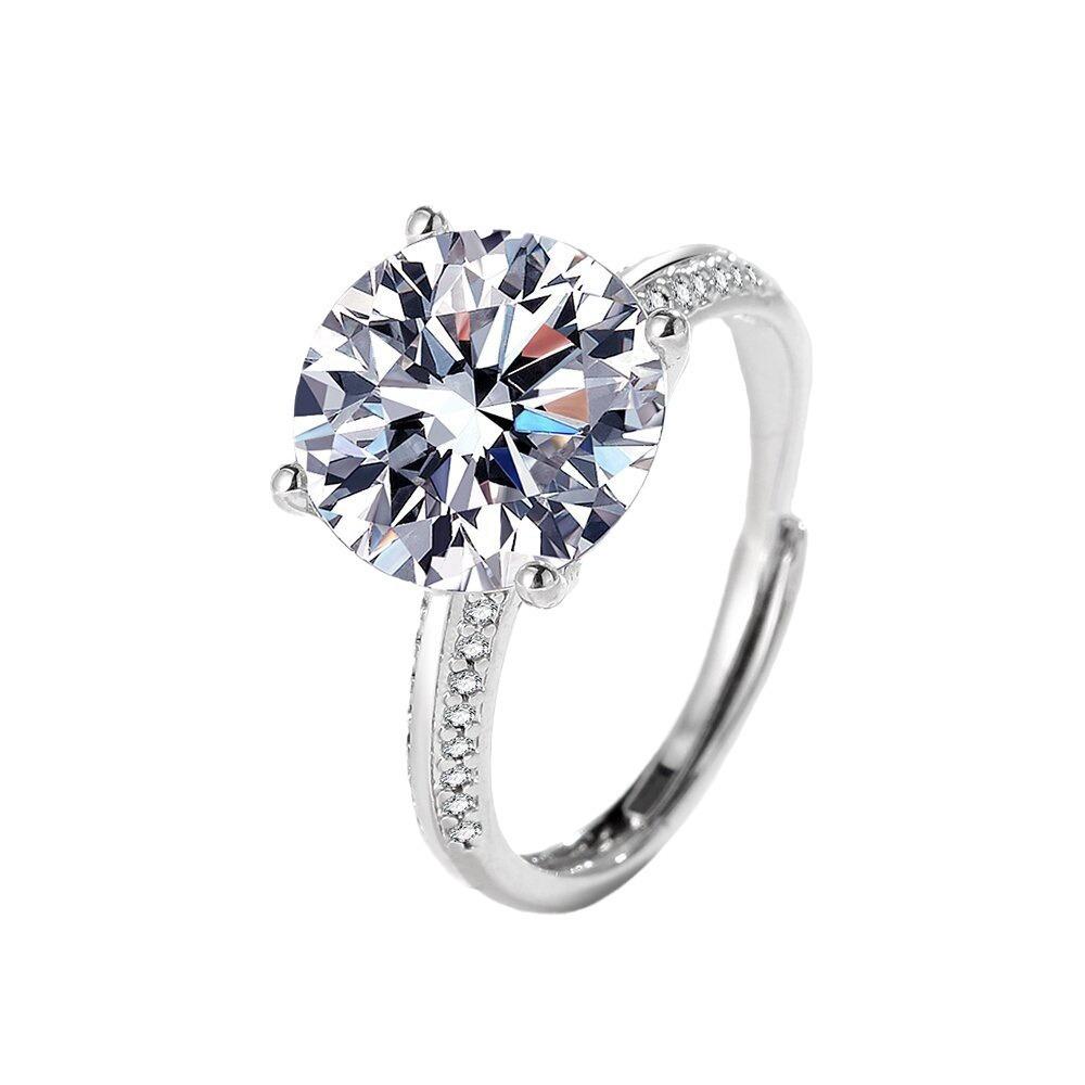 Sliver Rings Shining Classics 5A Zircon For Women Wedding Engagement Jewelry Fashion Luxury Gift High Quality