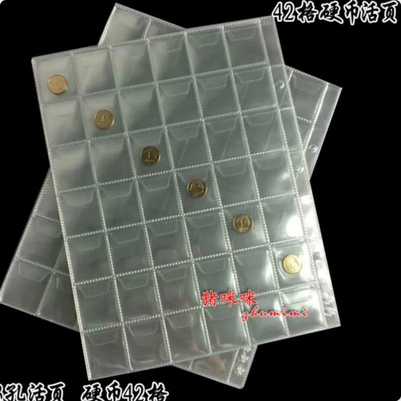 10PCS Album for Coins Albums Page 12/20/30/42 Pocket Coins Collection PVC Transparent Inside Pages 250 X 200 Mm Coins Loose Leaf
