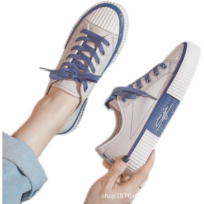 Biscuit shoes low-top canvas shoes women's spring new versatile Harajuku ulzzang student board shoes