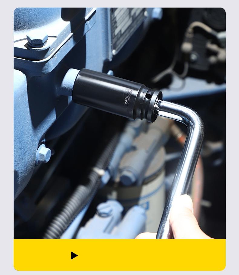 8-28mm Impact Wrench Socket Square Driver Head 1/2" Impact Socket Lengthed Adapter Wrench Head Hexagon Electrical Wrench Socket