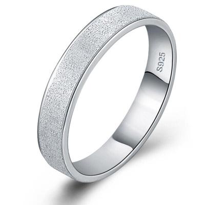 Nuove Fedi Nuziali di Tendenza per Coppie Autentici Accessori di Gioielleria in Argento Tibetano Certificato Anelli Micro-Spazzolati per Innamorati Regalo per Donne Uomini
