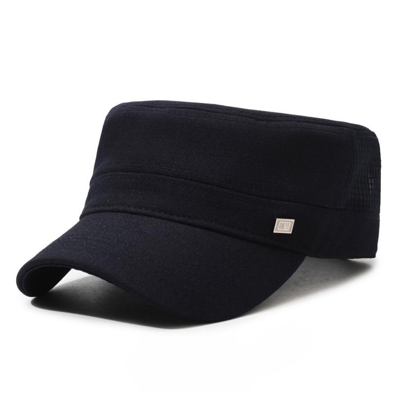 Spring Summer Middle-Aged Men's Net Cap Breathable Flat Cap Outdoor Sunshade Cap