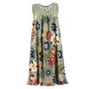 Plus Size Women Summer Dress Fashion Lace Print Sleeveless Loose Casual Dress