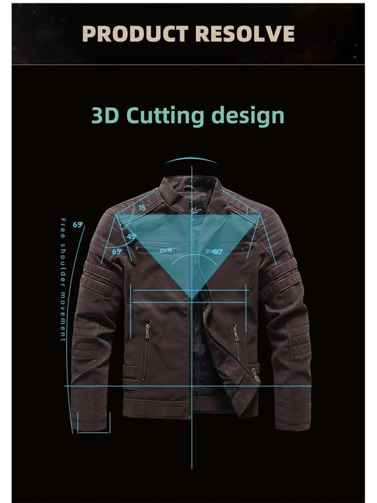 Men's Frosted Leather Motorcycle Jacket - Slim Fit, Trendy PU Autumn/Winter Fashion