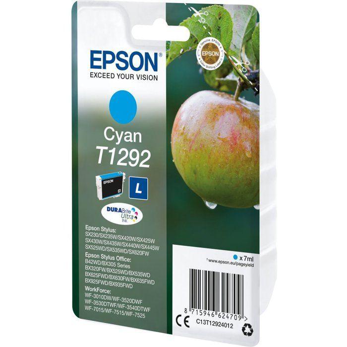 EPSON Cartouche d'encre T1292 Cyan - Pomme (C13T12924012)