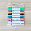12-Color Double-Ended Acrylic Markers - Large Capacity Multi-Use Brush for Student DIY Painting