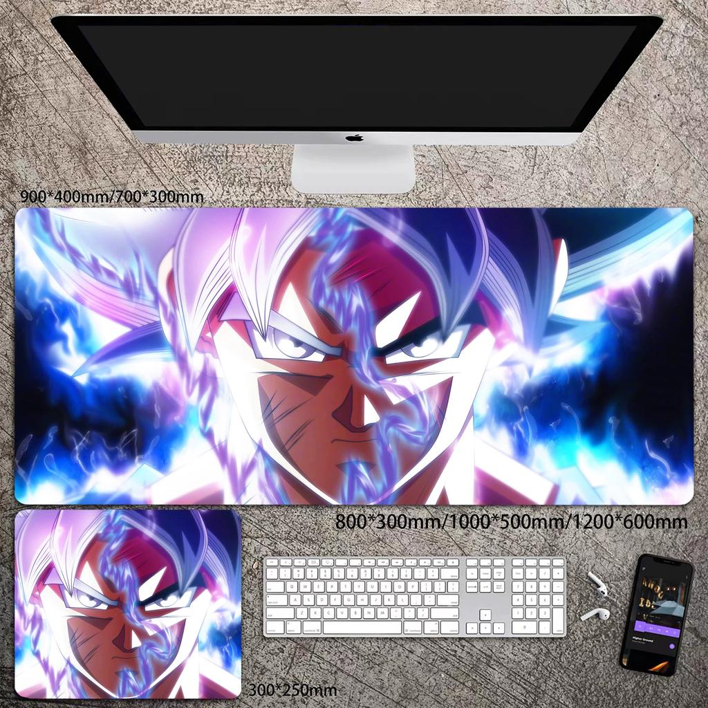 Skórzana podkładka pod mysz do biura Wysoka rozdzielczość Drukowanie Dragon Ball Mata na biurko Uroczy Son Goku Zablokowana krawędź Duży Pogrubiony Mata na biurko komputerowe Podkładka do pisania Klawiatura