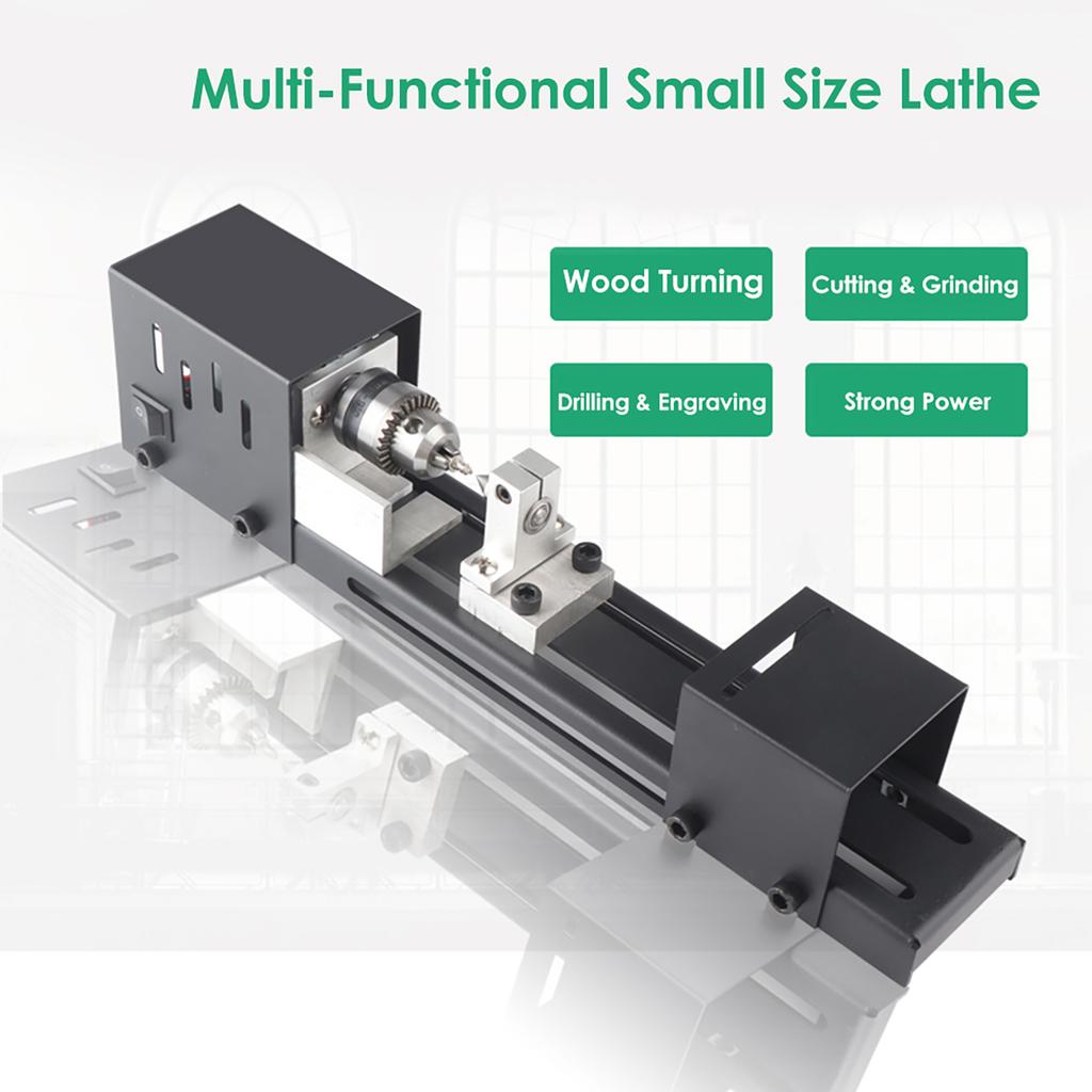 Mini Lathe Beads Polisher Machine Woodworking Craft DIY Rotary Tool Universal Set US Plug