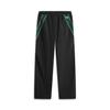 Li Ning Sports Lifestyle Series Loose Mid Waist Straight Leg Casual Pants Men Bottoms Black Lush-Green AYKU747-6