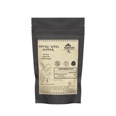 Heroot Organic Long Pippali Pepper 50gm Polvo Pérdida de peso Trastornos respiratorios