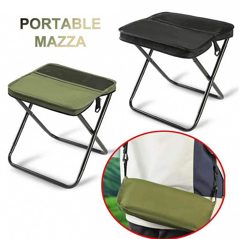 Folding Chair with Mesh Bag Crossbody Bag Outdoor Supplies with Storage Bag Oxford Fabric Waterproof Convenient To Carry