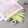Mesh Pen Bag Nylon Document Bag Office School Supplies Zipper Pencil Case  Stationery