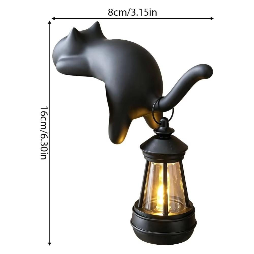 Plastic Cat Wall Hook Light Removable Key Holder New Cat Mini Lantern  Bedroom