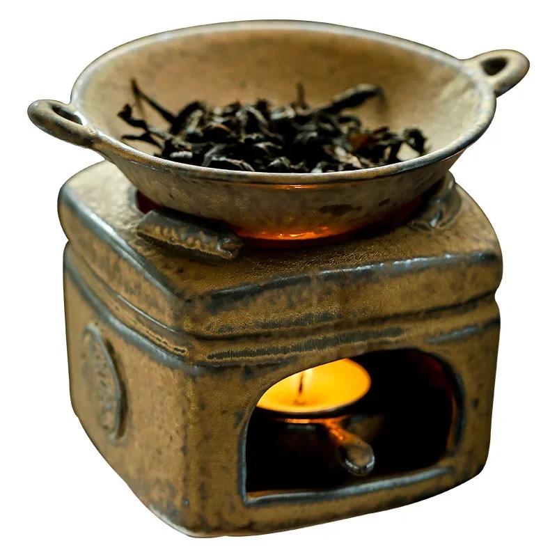 Ceramic Incense Burner Vaporizer Candle Holders Sandalwood Essential Oil Awakening Tea Roasting Tea Stove Burners Home Fragrance