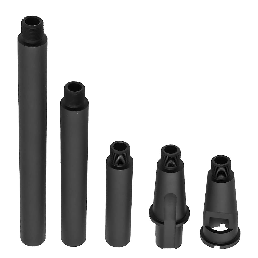 

Ryohin Buhin Standard Electric Gun/WA GBB M4 Compatible Outer Barrel & Extension Barrel Set, 14mm, CCW Thread, Metal - Black