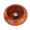 Vietnamese  Mini Round Incense Stick Buddhist Supplies Bowl Shape Incense Holder(Rosewood)
