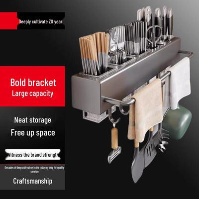 Prateleira de Armazenamento de Cozinha Yunshuang Montada na Parede Sem Perfuração