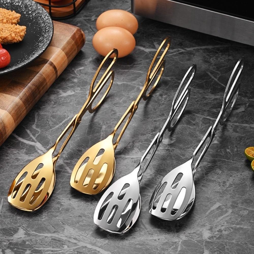 Premium Stainless Steel Salad Tongs Non-Toxic Heat-Resistant Buffet Salad Tongs Catering Utensil Kitchen Serving