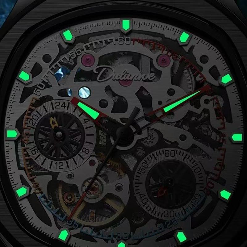 Top-Marke Luxus Skelett Tourbillon Automatische Mechanische Uhr für Herren Sport Vollstahl Wasserdichte Uhren