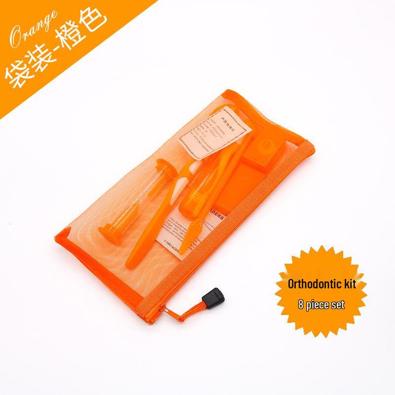 Orthodontic Care Kit: Wax, Interdental Brush, Floss, Mirror, 8-Piece Set