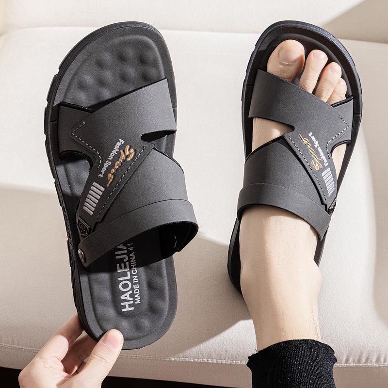 

Чоловічі повсякденні нековзні в єтнамські сандалі для активного відпочинку 2024 року - дихаючі та зносостійкі пляжні капці 43 сірий колір