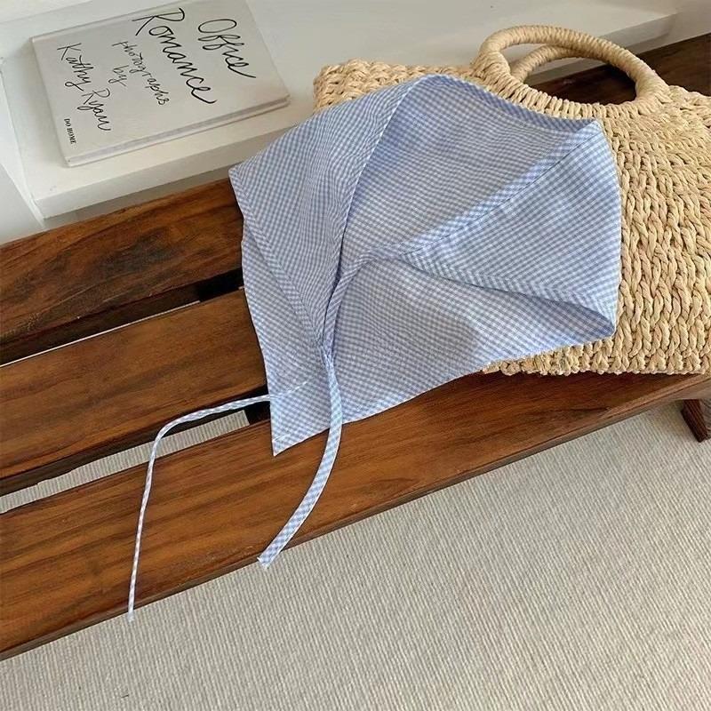 The New Summer Ins High-end Lace Headscarf Pastoral Style Baotou Triangle Scarf Headband Female Light Luxury Headdress Hair Accessories