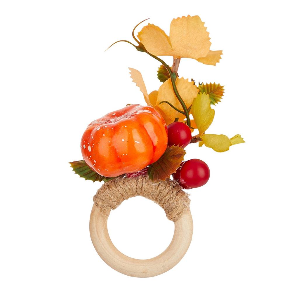 Halloween Napkin Rings, Maple Napkin Holders Fall Decorative Napkin Grommets For Thanksgiving Halloween Table Decorations