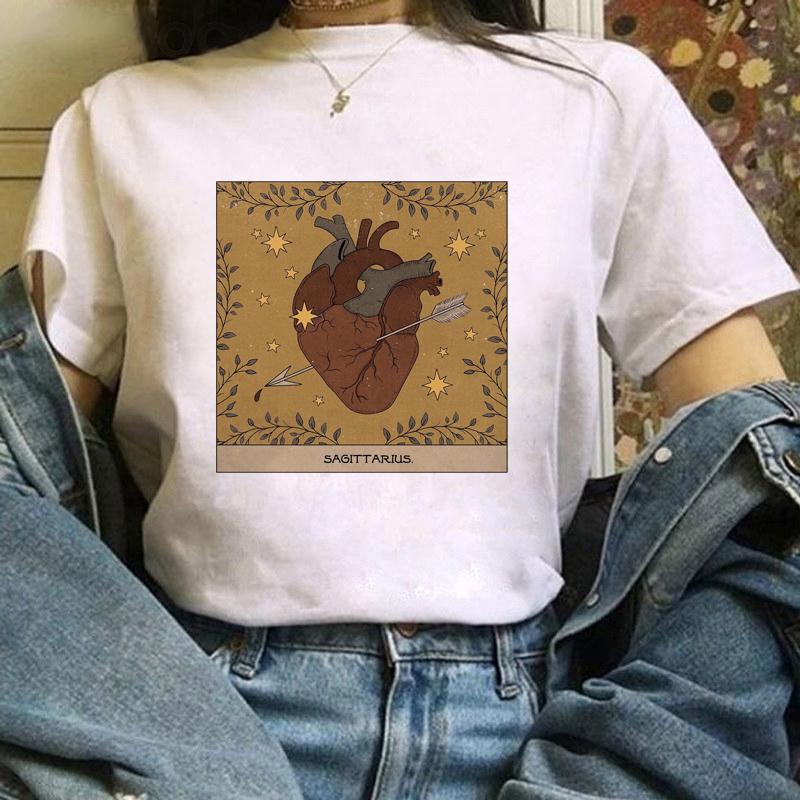 Fashion Women Tarot Cat Print Tshirts Funny Clothing Cartoon Womens Female Graphic T Shirt Cute TShirt Casual Tee Shirt Tees