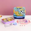 Cartoon Stainless Steel Insulated Lunch Box with Cutlery - Fresh & Stylish Student Design
