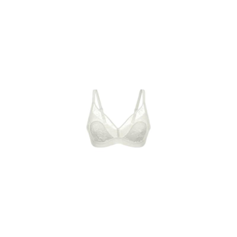 ubras Sunlight Vanilla Lace Rabbit Ear Cup Large Breast Bra Wireless Brassiere