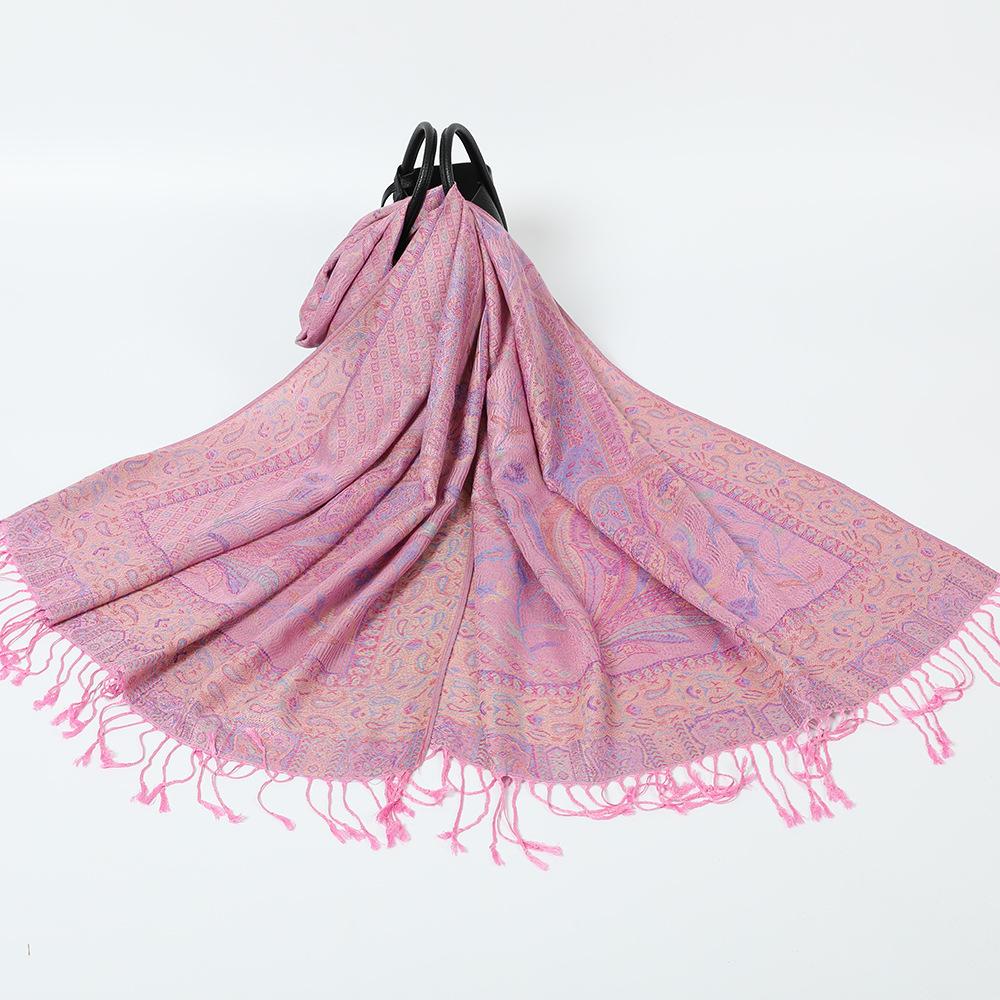 New red shawl with women's travel vacation photo scarf warm scarf cape