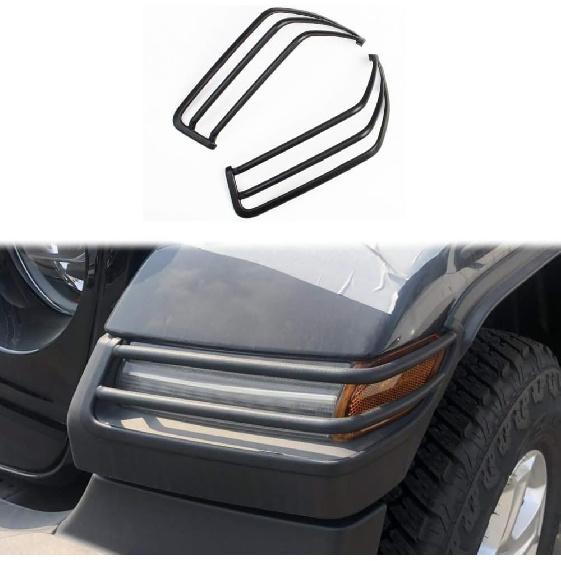 

Black Plastic Front Turn Signal Light Cover Trims Accessories for 2018-2026 Jeep Wrangler JL