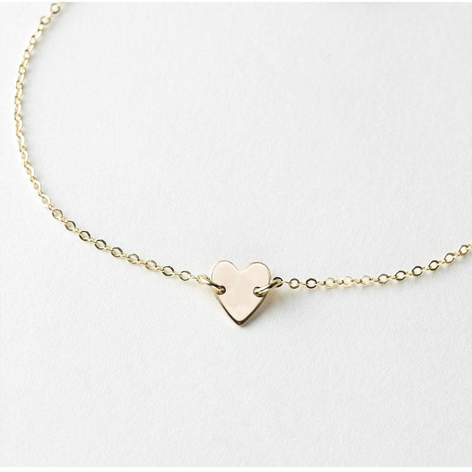 eManco Simple Initial Stainless Steel Bracelets for Women Heart Charm Bracelet Friendship Bracelet Jewellery