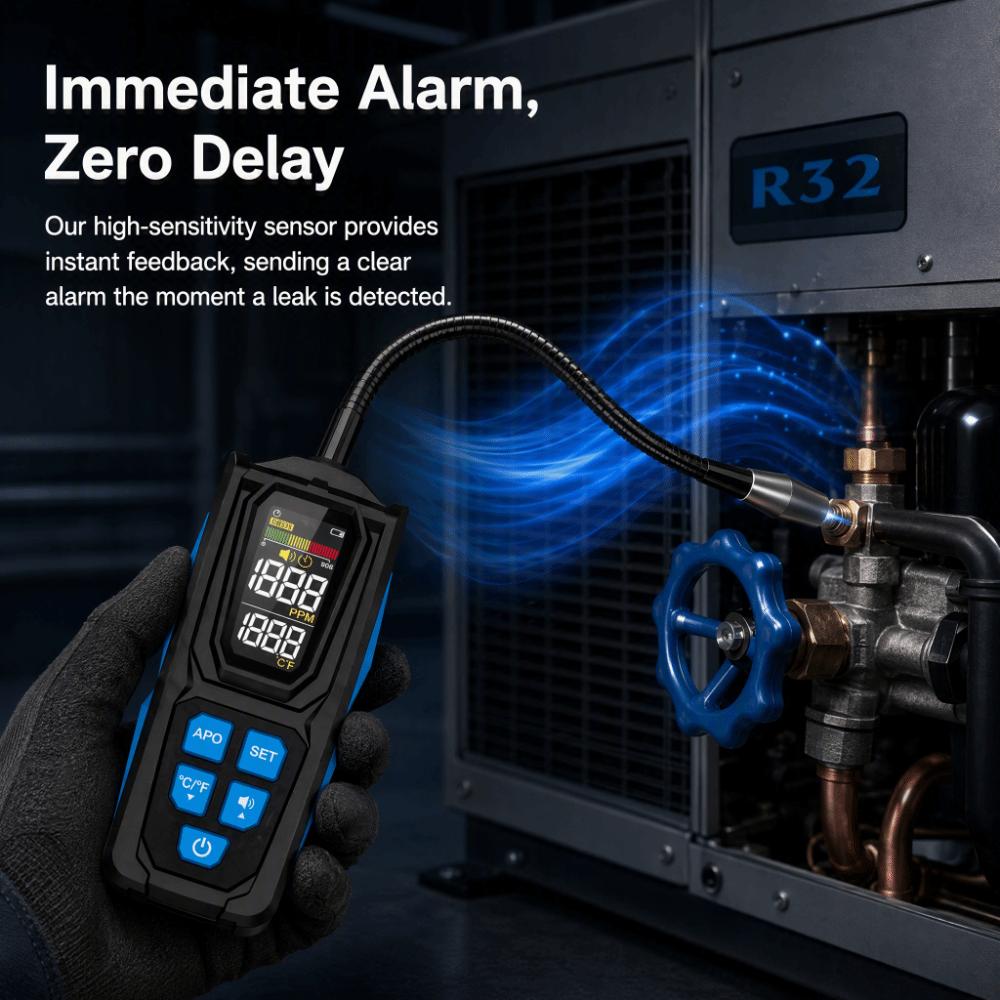 Digital Display Halogen Leak Detector High Sensitivity Gas Leak Detector Industrial Maintenance