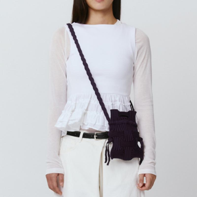 Pleatsmama Mini Crossbow Bag Deep Purple