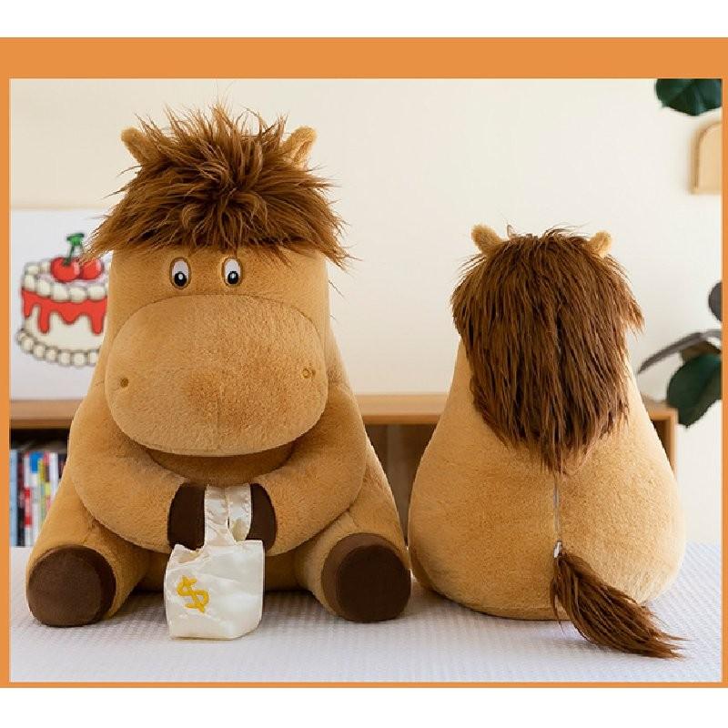 Adorable Plush Toy Horse Farm Animal Stuffed Animal Mascot For Kids Gifts