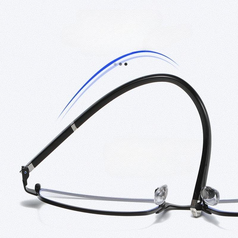 משקפי קריאה פוטוכרומיים אופנתיים לגברים מולטיפוקליים ברזולוציה גבוהה לשימוש כפול למרחק ולקרוב נגד אור כחול דיופטר עד +4.0