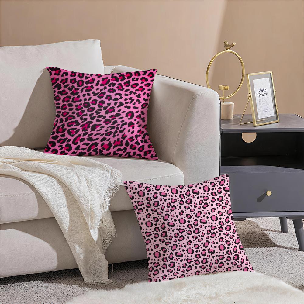 Leopard Print Cushion Cover Comfortable Reversible Pillow Cover Ideal For Car Sofa Bedroom & Beyond