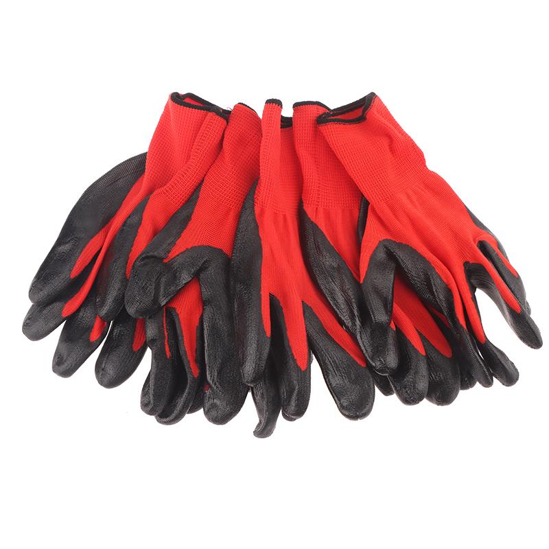12 Pairs Advanced Work Gloves Durable Wrinkled Latex Coating For Construction Warehouse Handling Gardening