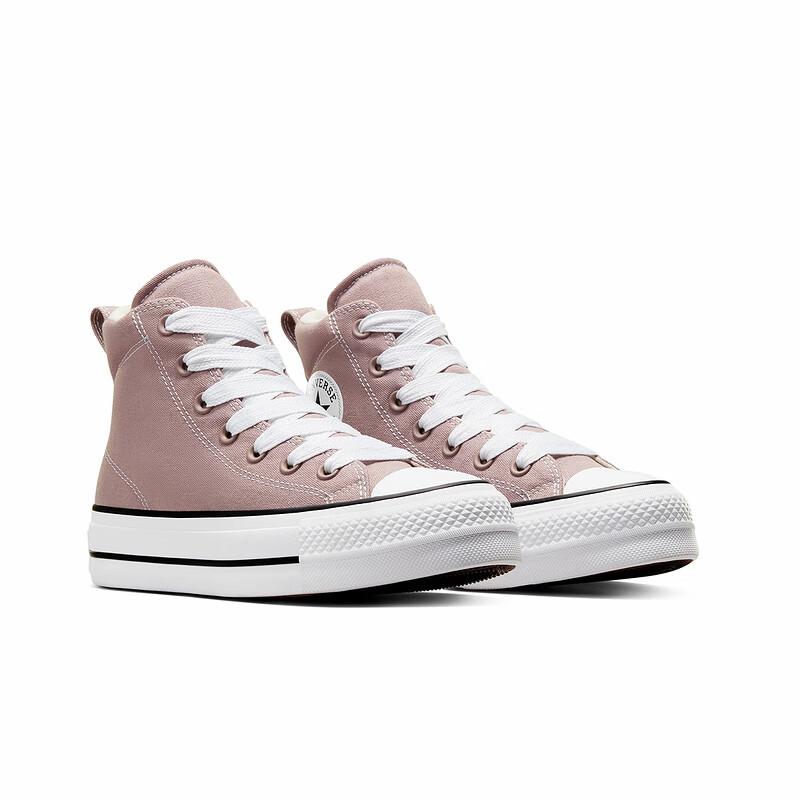 Converse Chuck Taylor All Star fashionable versatile high-top canvas shoes for women in pink and white