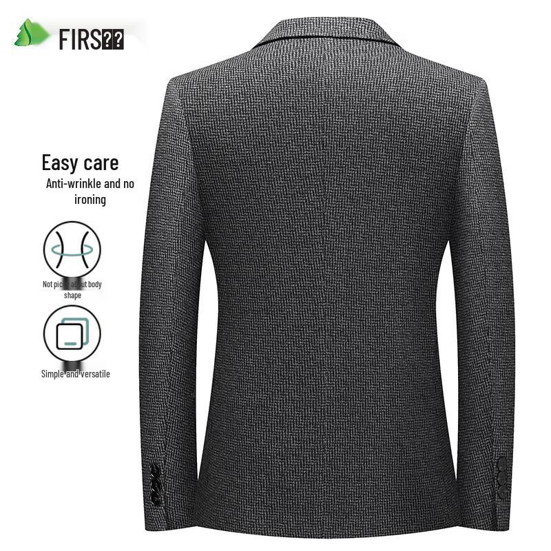 Shanshan Men's Wrinkle-Resistant Business Casual Suit Jacket