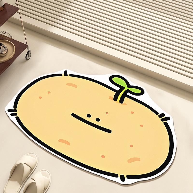 Cartoon Bathroom Mat Anti Slip and Dirt Resistant Easy To Maintain
