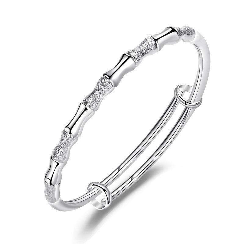 Bamboo Joint Push Pull Bracelet with Bone Carving, Step by Step Rising Design, Best Friend Jewelry for Women