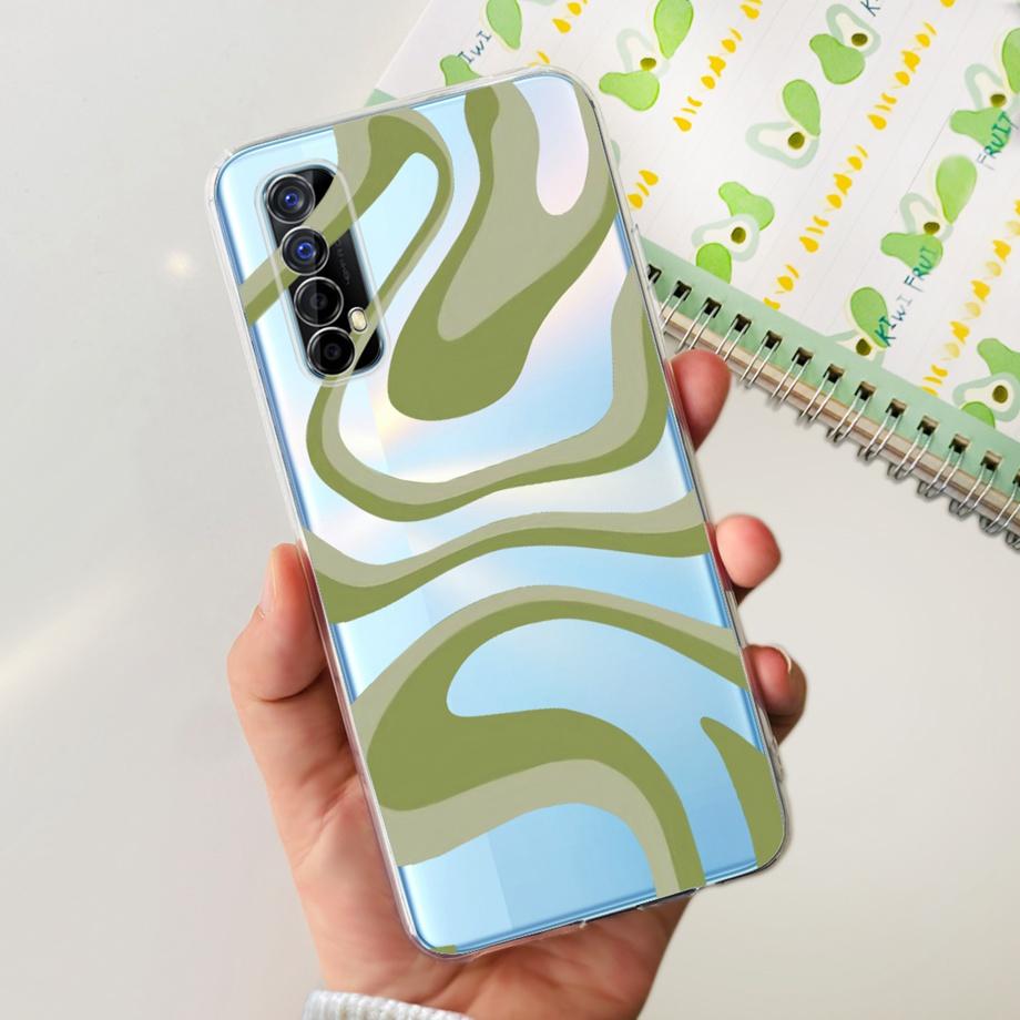 For Realme 7 Global Version Case Cover Soft TPU Silicone Phone Case For Realme Narzo 30 4G Capas Clear Back Bumper With Pattern