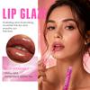 Clubday 6pcs Shimmer Lip Gloss Set, Glitter Water Glossy Lip Glaze, Long-Lasting Moisturizing, High-Shine Mirror Lip Tint for Daily Natural Lip Makeup