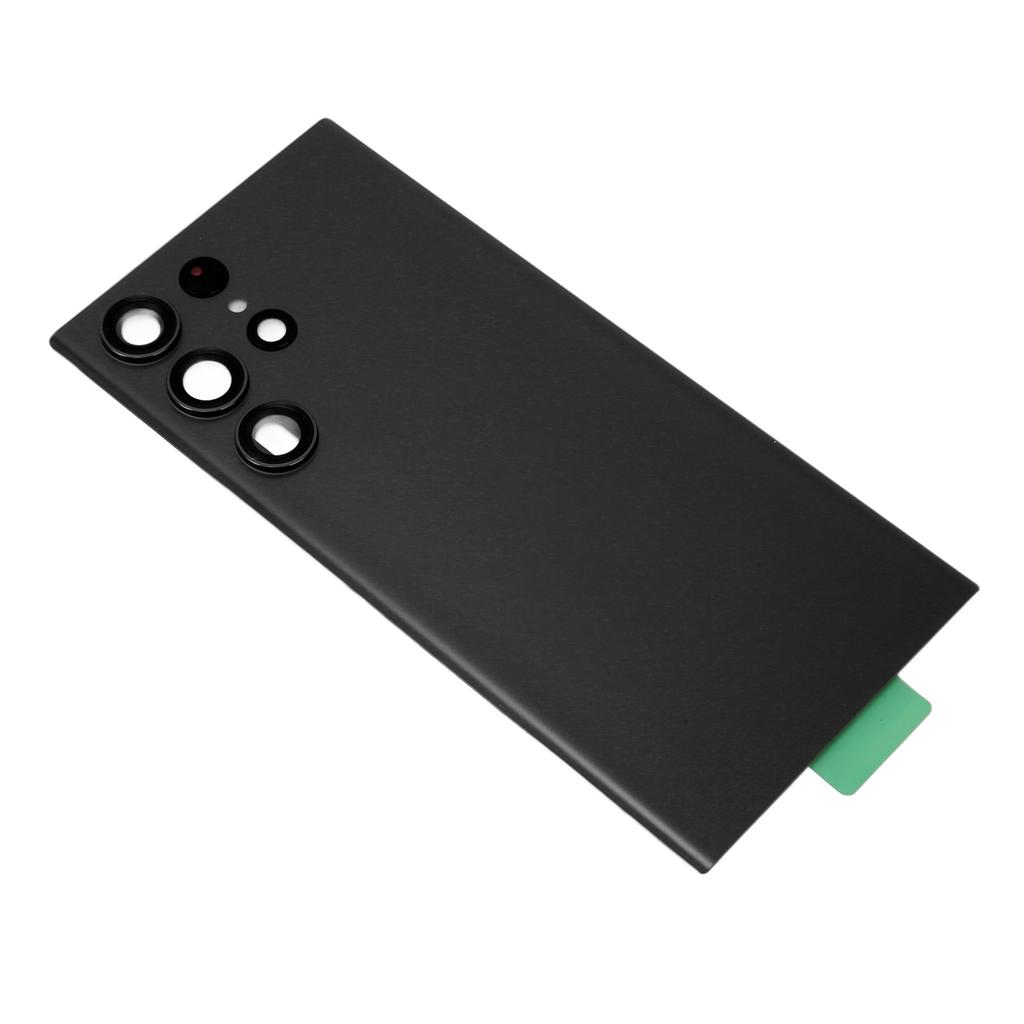 Handy Glas Rückseite Vorinstallierte Kameralinse Perfekte Passform Handy Rückseite Glasabdeckung für S23 Ultra Schwarz